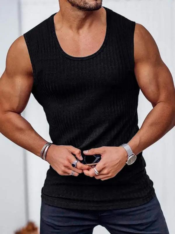 Sleek Summer Slim-Fit Sleeveless Vest for Men - Perfectly Tailored for Casual Comfort - MENLL